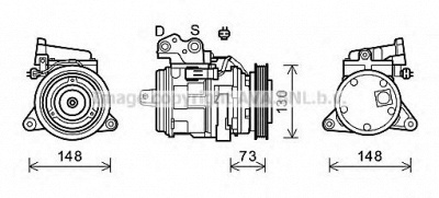 AVA QUALITY COOLING jek063 -  Компрессор, кондиционер